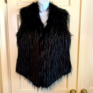 Ivanka Trump Black Faux Fur Vest
